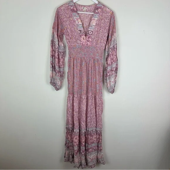 billabong cosmos maxi dress Billabong Cosmos Maxi Dress Boho V Neckline Womens XS